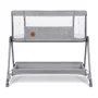 Patut co-sleeper, Lionelo, Luna, 2 in 1, Cu laterala culisanta, Cu setare unghiulara, Cu roti, Reglabil in 6 pozitii pe inaltime, Gri deschis - 6