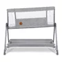 Patut co-sleeper, Lionelo, Luna, 2 in 1, Cu laterala culisanta, Cu setare unghiulara, Cu roti, Reglabil in 6 pozitii pe inaltime, Gri deschis - 9