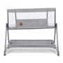 Patut co-sleeper, Lionelo, Luna, 2 in 1, Cu laterala culisanta, Cu setare unghiulara, Cu roti, Reglabil in 6 pozitii pe inaltime, Gri deschis - 8