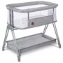 Patut co-sleeper, Lionelo, Luna, 2 in 1, Cu laterala culisanta, Cu setare unghiulara, Cu roti, Reglabil in 6 pozitii pe inaltime, Gri deschis - 12