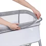 Patut co-sleeper, Lionelo, Luna, 2 in 1, Cu laterala culisanta, Cu setare unghiulara, Cu roti, Reglabil in 6 pozitii pe inaltime, Gri deschis - 17
