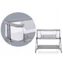 Patut co-sleeper, Lionelo, Luna, 2 in 1, Cu laterala culisanta, Cu setare unghiulara, Cu roti, Reglabil in 6 pozitii pe inaltime, Gri deschis - 25
