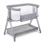 Patut co-sleeper, Lionelo, Luna, 2 in 1, Cu laterala culisanta, Cu setare unghiulara, Cu roti, Reglabil in 6 pozitii pe inaltime, Gri deschis - 13
