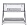 Patut co-sleeper, Lionelo, Luna, 2 in 1, Cu laterala culisanta, Cu setare unghiulara, Cu roti, Reglabil in 6 pozitii pe inaltime, Gri deschis - 7