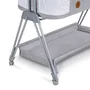 Patut co-sleeper, Lionelo, Luna, 2 in 1, Cu laterala culisanta, Cu setare unghiulara, Cu roti, Reglabil in 6 pozitii pe inaltime, Gri deschis - 19