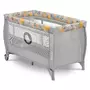 Patut pliant, Lionelo, Stefi Plus, Cu doua nivele, Cu intrare laterala cu fermoar, 2 roti, 120 x 60 cm, Conform cu standardul european de securitate EN 716, Roz/Galben - 7
