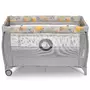 Patut pliant, Lionelo, Stefi Plus, Cu doua nivele, Cu intrare laterala cu fermoar, 2 roti, 120 x 60 cm, Conform cu standardul european de securitate EN 716, Roz/Galben - 6