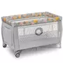 Patut pliant, Lionelo, Stefi Plus, Cu doua nivele, Cu intrare laterala cu fermoar, 2 roti, 120 x 60 cm, Conform cu standardul european de securitate EN 716, Roz/Galben - 8