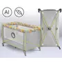Patut pliant, Lionelo, Stefi Plus, Cu doua nivele, Cu intrare laterala cu fermoar, 2 roti, 120 x 60 cm, Conform cu standardul european de securitate EN 716, Roz/Galben - 14