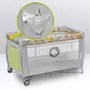 Patut pliant, Lionelo, Stefi Plus, Cu doua nivele, Cu intrare laterala cu fermoar, 2 roti, 120 x 60 cm, Conform cu standardul european de securitate EN 716, Roz/Galben - 13