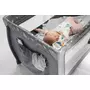 Patut pliant, Lionelo, Stefi Plus, Cu doua nivele, Cu intrare laterala cu fermoar, 2 roti, 120x60 cm, Conform cu standardul european de securitate EN 716, Gri - 24