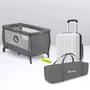 Patut pliant, Lionelo, Stefi Plus, Cu doua nivele, Cu intrare laterala cu fermoar, 2 roti, 120x60 cm, Conform cu standardul european de securitate EN 716, Gri - 14