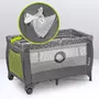 Patut pliant, Lionelo, Stefi Plus, Cu doua nivele, Cu intrare laterala cu fermoar, 2 roti, 120x60 cm, Conform cu standardul european de securitate EN 716, Gri - 17