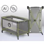 Patut pliant, Lionelo, Stefi Plus, Cu doua nivele, Cu intrare laterala cu fermoar, 2 roti, 120x60 cm, Conform cu standardul european de securitate EN 716, Gri - 18