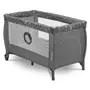 Patut pliant, Lionelo, Stefi Plus, Cu doua nivele, Cu intrare laterala cu fermoar, 2 roti, 120x60 cm, Conform cu standardul european de securitate EN 716, Gri - 10