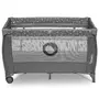 Patut pliant, Lionelo, Stefi Plus, Cu doua nivele, Cu intrare laterala cu fermoar, 2 roti, 120x60 cm, Conform cu standardul european de securitate EN 716, Gri - 6