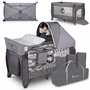 Patut pliant, Lionelo, Sven Plus, 120x60 cm, Cu doua nivele, Cu arcada jucarii, masuta de infasat, vibratii, melodii  conform cu standardele europeane de securitate EN716 si EN12221, Grey Scandi - 6