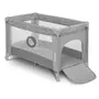 Patut pliant, Lionelo, Stefi, Cu un nivel, Cu intrare laterala cu fermoar, 2 roti, 120x60 cm, Conform cu standardul european de securitate EN 716, Grey