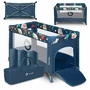 Patut pliant, Lionelo, Stefi, Cu un nivel, Cu intrare laterala cu fermoar, 2 roti, 120x60 cm, Conform cu standardul european de securitate EN 716, Blue Navy - 3