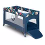 Patut pliant, Lionelo, Stefi, Cu un nivel, Cu intrare laterala cu fermoar, 2 roti, 120x60 cm, Conform cu standardul european de securitate EN 716, Blue Navy - 1