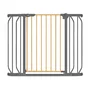 Poarta de siguranta, Lionelo, Truus Slim, Prin presiune, 105 cm, Conform cu standardul europeane de securitate EN1930, Gri/Natur