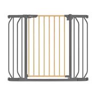 Poarta de siguranta, Lionelo, Truus Slim, Prin presiune, 105 cm, Conform cu standardul europeane de securitate EN1930, Gri/Natur