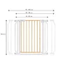 Poarta de siguranta, Lionelo, Truus Slim, Prin presiune, 105 cm, Conform cu standardul europeane de securitate EN1930, Gri/Natur - 18