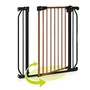 Poarta de siguranta, Lionelo, Truus Slim, Prin presiune, 105 cm, Conform cu standardul europeane de securitate EN1930, Negru/Natur - 16