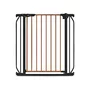 Poarta de siguranta, Lionelo, Truus Slim, Prin presiune, 105 cm, Conform cu standardul europeane de securitate EN1930, Negru/Natur - 3