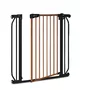 Poarta de siguranta, Lionelo, Truus Slim, Prin presiune, 105 cm, Conform cu standardul europeane de securitate EN1930, Negru/Natur - 5