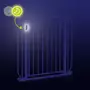 Poarta de siguranta, Lionelo, Truus Slim Led, Prin presiune, Cu lumina Led cu senzor, 105 cm, Conform cu standardul european de securitate EN1930, Alb - 12