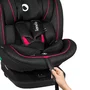 Scaun auto, Lionelo, Bastiaan i-Size, 4 in 1, Protectie laterala, Cu spatar inclinabil in 4 pozitii, Cu tetiera reglabila in 7 pozitii, Rotire 360 grade, Top Tether, 0-36 Kg, 40-150 cm, Cu Isofix, Conform cu ECE R129/03, Negru/Rosu - 16