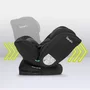 Scaun auto, Lionelo, Bastiaan i-Size, 4 in 1, Protectie laterala, Cu spatar inclinabil in 4 pozitii, Cu tetiera reglabila in 7 pozitii, Rotire 360 grade, Top Tether, 0-36 Kg, 40-150 cm, Cu Isofix, Conform cu ECE R129/03, Negru/Rosu - 24