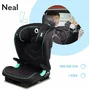 Scaun auto i-Size, Lionelo, Neal, Spatar reglabil in3  pozitii, Tetiera in 14 pozitii, Suport sticla inclus, 15-36 Kg, 100-150 cm, Cu Isofix, Conform ECE R129, Negru - 27