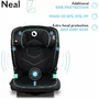 Scaun auto i-Size, Lionelo, Neal, Spatar reglabil in3  pozitii, Tetiera in 14 pozitii, Suport sticla inclus, 15-36 Kg, 100-150 cm, Cu Isofix, Conform ECE R129, Negru - 29