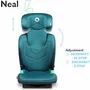 Scaun auto i-Size, Lionelo, Neal, Spatar reglabil in 3 pozitii, Tetiera in 14 pozitii, Suport sticla inclus, 15-36 Kg, 100-150 cm, Cu Isofix, Conform ECE R129, Verde - 22