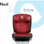 Scaun auto i-Size, Lionelo, Neal, Spatar reglabil in 3 pozitii, Tetiera in 14 pozitii, Suport sticla inclus, 15-36 Kg, 100-150 cm, Cu Isofix, Conform ECE R129, Rosu - 18