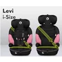 Scaun auto, Lionelo, Levi One i-Size, Universal, Instalare FWF, Cu tetiera reglabila in 10 pozitii, Cu spatar detasabil, 76-150 cm, Conform cu R129, Roz - 14