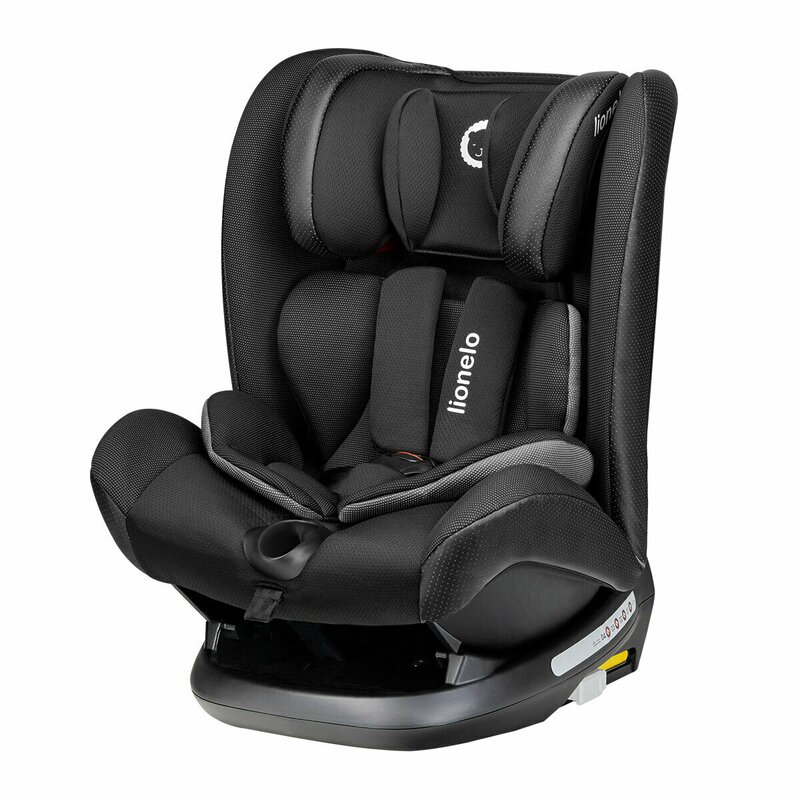 Lionelo - Scaun auto Oliver Carbon Spatar reglabil, Protectie laterala, Top Tether, 9-36 Kg, cu Isofix, Conform cu standardul european de securitate ECE R44/04, Negru