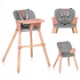 Scaun de masa, Lionelo, Koen, Din fag, 2 in 1, Transformabil, Sustine 30 kg, 6 luni+, Conform cu standardul european de securitate EN14988, Roz - 3