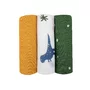 Set 3 museline, Lionelo, Bamboo, Multifunctionale, Din Bambus, 70x70 cm, Dino - 4