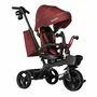Tricicleta copii, Lionelo, Kori, Ultrapliabila, Multifunctionala. Cu suport de picioare, Control al directiei, Scaun reversibil, Rotire 360 grade, Conform cu standardul europeane de securitate EN71, Red Burgundy - 10