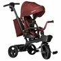 Tricicleta copii, Lionelo, Kori, Ultrapliabila, Multifunctionala. Cu suport de picioare, Control al directiei, Scaun reversibil, Rotire 360 grade, Conform cu standardul europeane de securitate EN71, Red Burgundy - 6