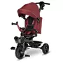 Tricicleta copii, Lionelo, Kori, Ultrapliabila, Multifunctionala. Cu suport de picioare, Control al directiei, Scaun reversibil, Rotire 360 grade, Conform cu standardul europeane de securitate EN71, Red Burgundy - 4