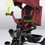 Tricicleta copii, Lionelo, Kori, Ultrapliabila, Multifunctionala. Cu suport de picioare, Control al directiei, Scaun reversibil, Rotire 360 grade, Conform cu standardul europeane de securitate EN71, Red Burgundy - 31
