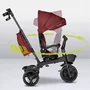 Tricicleta copii, Lionelo, Kori, Ultrapliabila, Multifunctionala. Cu suport de picioare, Control al directiei, Scaun reversibil, Rotire 360 grade, Conform cu standardul europeane de securitate EN71, Red Burgundy - 32