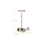 Trotineta, Lionelo, Jessy, Ultrapliabila, Pana la 50 Kg, Cu design ergonomic, Cu lumini LED, 56 x 26 x 67-82 cm, 3 ani+, Roz - 18