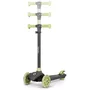 Trotineta, Lionelo, Jessy, Ultrapliabila, Pana la 50 Kg, Cu design ergonomic, Cu lumini LED, 56 x 26 x 67-82 cm, 3 ani+, Verde - 7