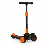 Trotineta, Lionelo, Timy, Copii, Ultrapliabila, Pana la 50 Kg, Cu design ergonomic, Cu lumini LED, 26 5 x 60 x 64-76 cm, 3 ani+, Portocaliu/Negru - 5