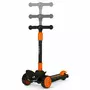Trotineta, Lionelo, Timy, Copii, Ultrapliabila, Pana la 50 Kg, Cu design ergonomic, Cu lumini LED, 26 5 x 60 x 64-76 cm, 3 ani+, Portocaliu/Negru - 10